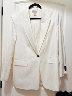 H&M Cream Tailored Blazer Jacket
